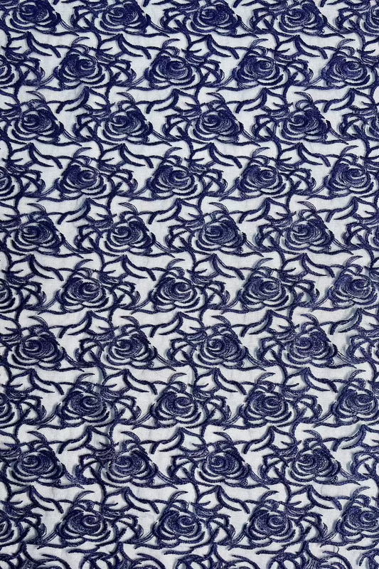 Rose Patterned Embroidered Lace