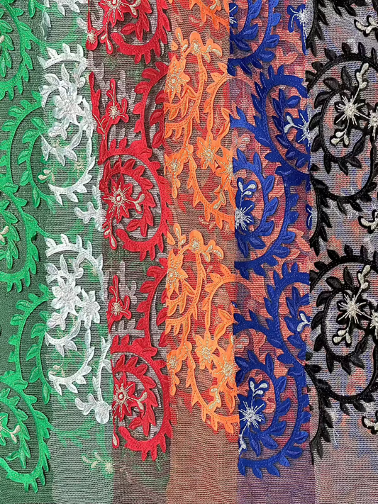 Floral Embroidered Lace