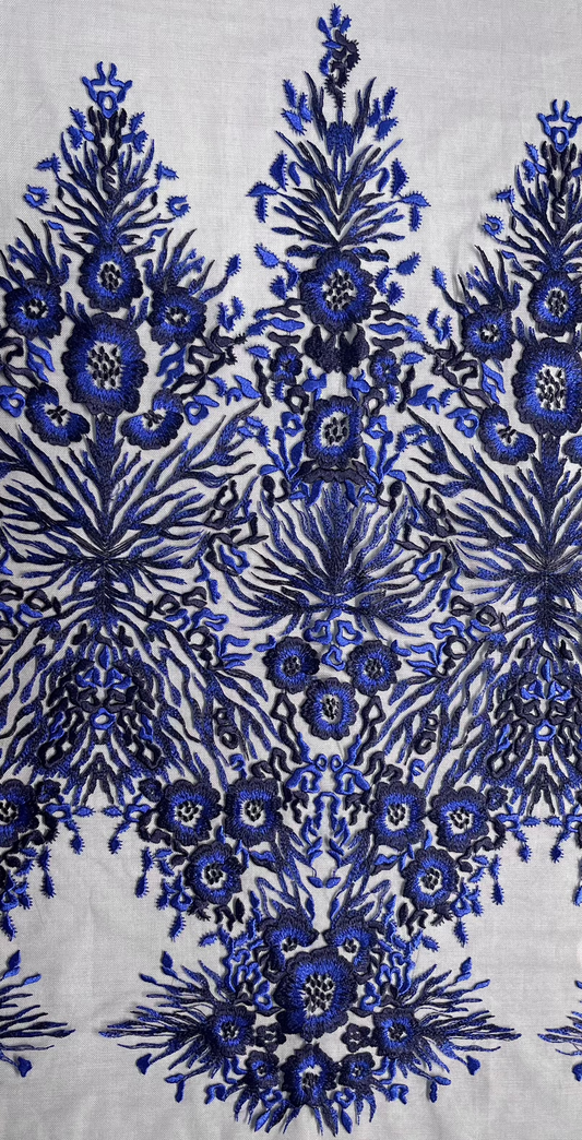 Floral Lace on Tulle