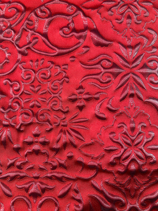 Floral Patterned Metallic Fabric