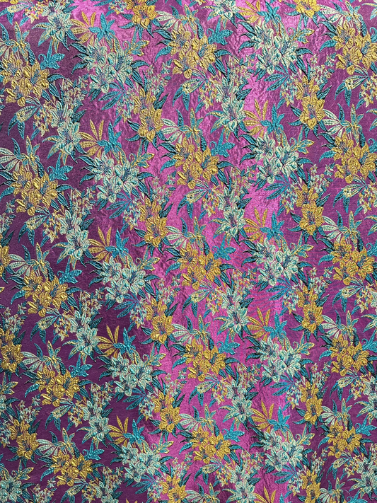 Textured Floral Garden Pattern Jacquard