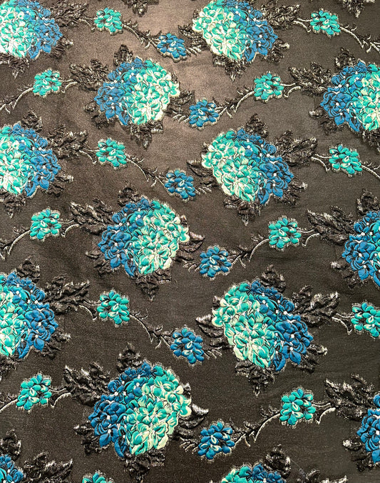 Gradient Floral Pattern Burnout Brocade