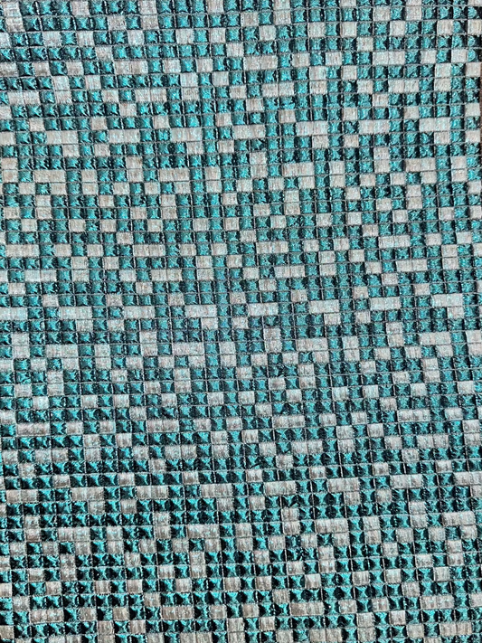 Metallic Checkered Pattern Jacquard