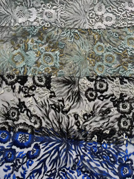 Floral Lace on Tulle