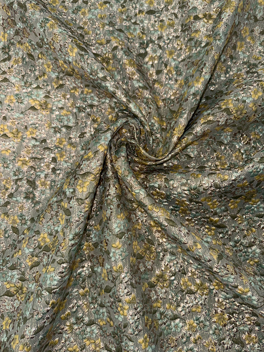 Textured Meadow Bloom Pattern Jacquard