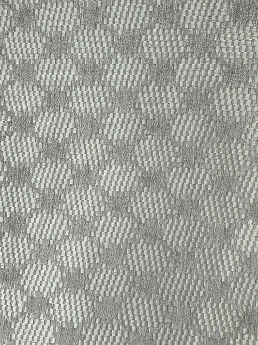 White and Off White Patterned Upholstery Fabric