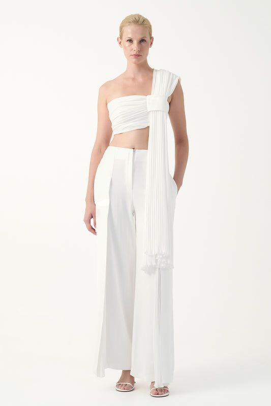 One-Shoulder Crop Top With Pants