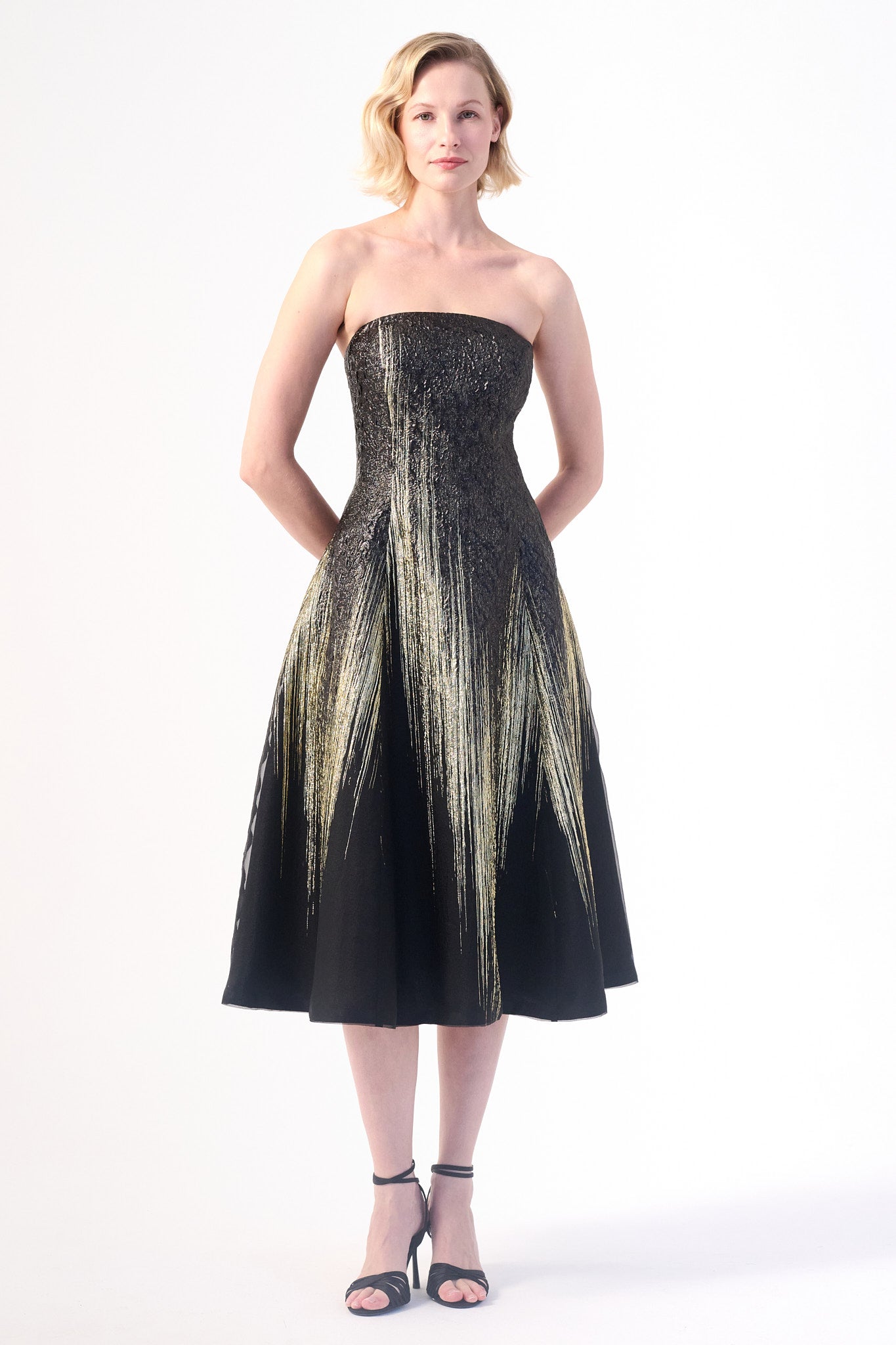 Strapless A-Line Cocktail Dress Green Strapless A-Line Cocktail Dress Green
