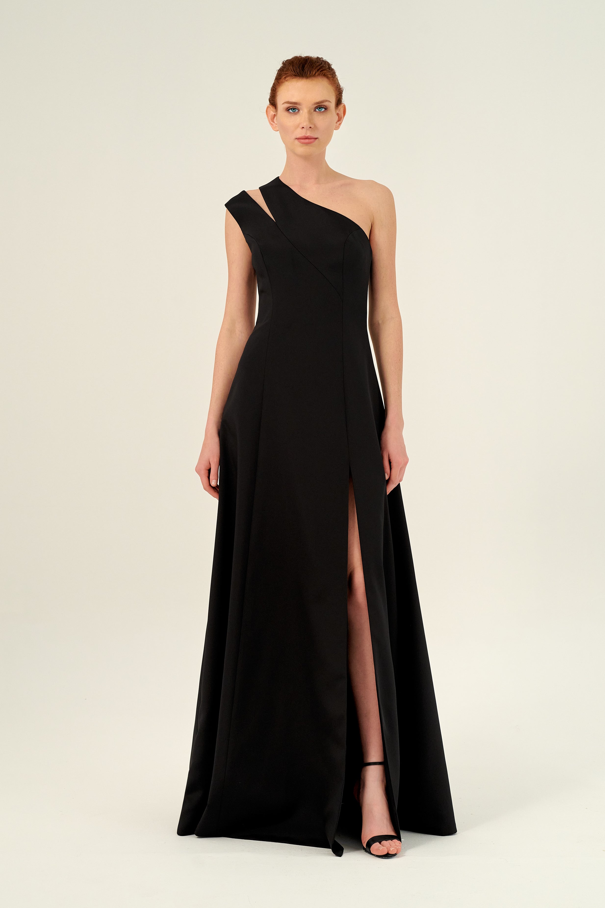 One-Shoulder Cut-Out Detail Soft Woven Maxi Dress John Paul Ataker One-Shoulder Cut-Out Detail Soft Woven Maxi Dress John Paul Ataker