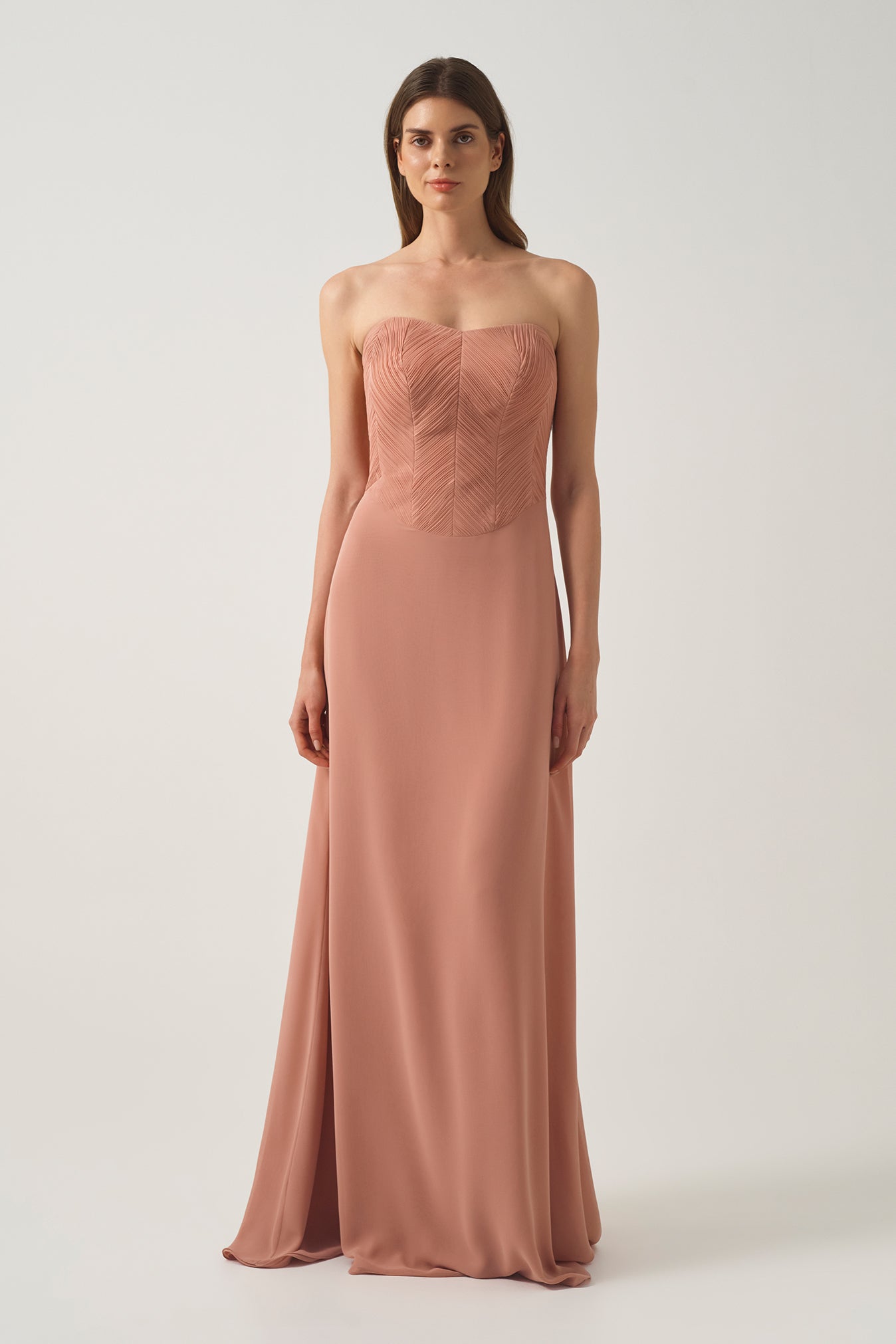 Geometric Pleated Corset Strapless Dress – John Paul Ataker Geometric Pleated Corset Strapless Dress – John Paul Ataker