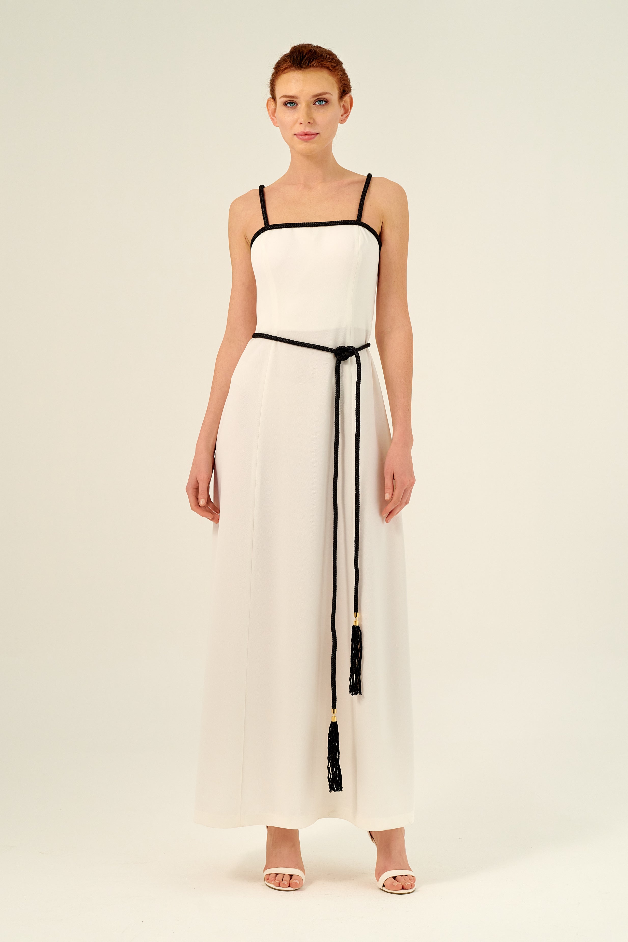Braided Straps and Belt Detail Long Dress John Paul Ataker Braided Straps and Belt Detail Long Dress John Paul Ataker