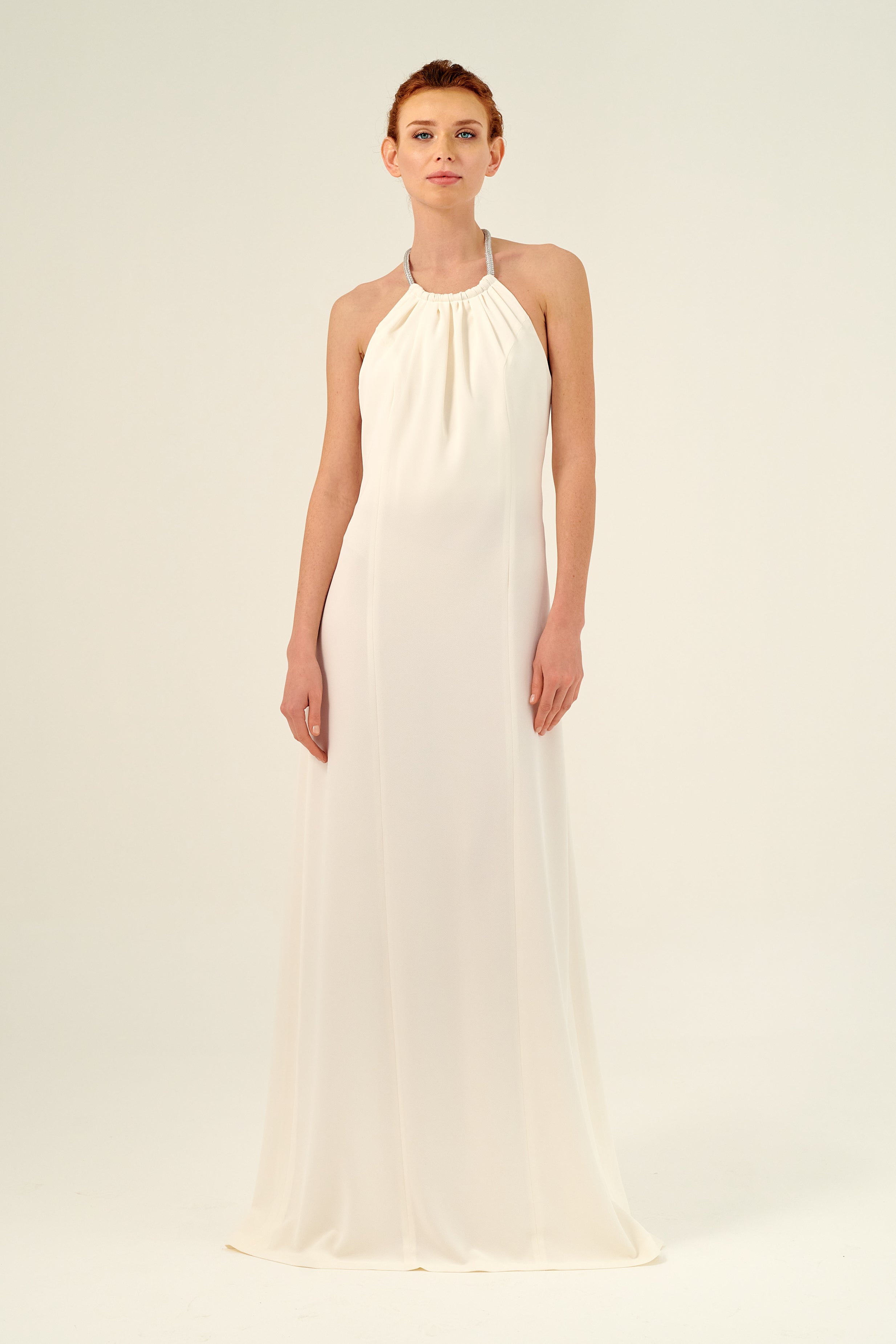 Halter Neckline A-Line Floor-Length Dress John Paul Ataker Halter Neckline A-Line Floor-Length Dress John Paul Ataker