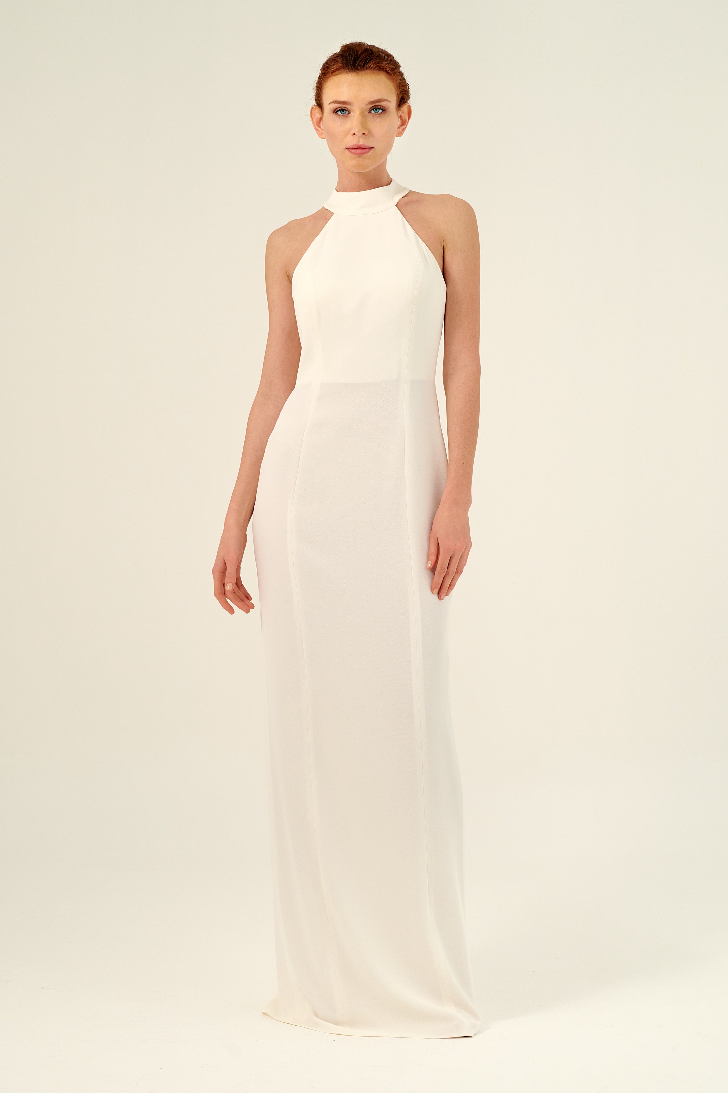 Column Silhouette Halter Neckline Evening Dress John Paul Ataker Column Silhouette Halter Neckline Evening Dress John Paul Ataker