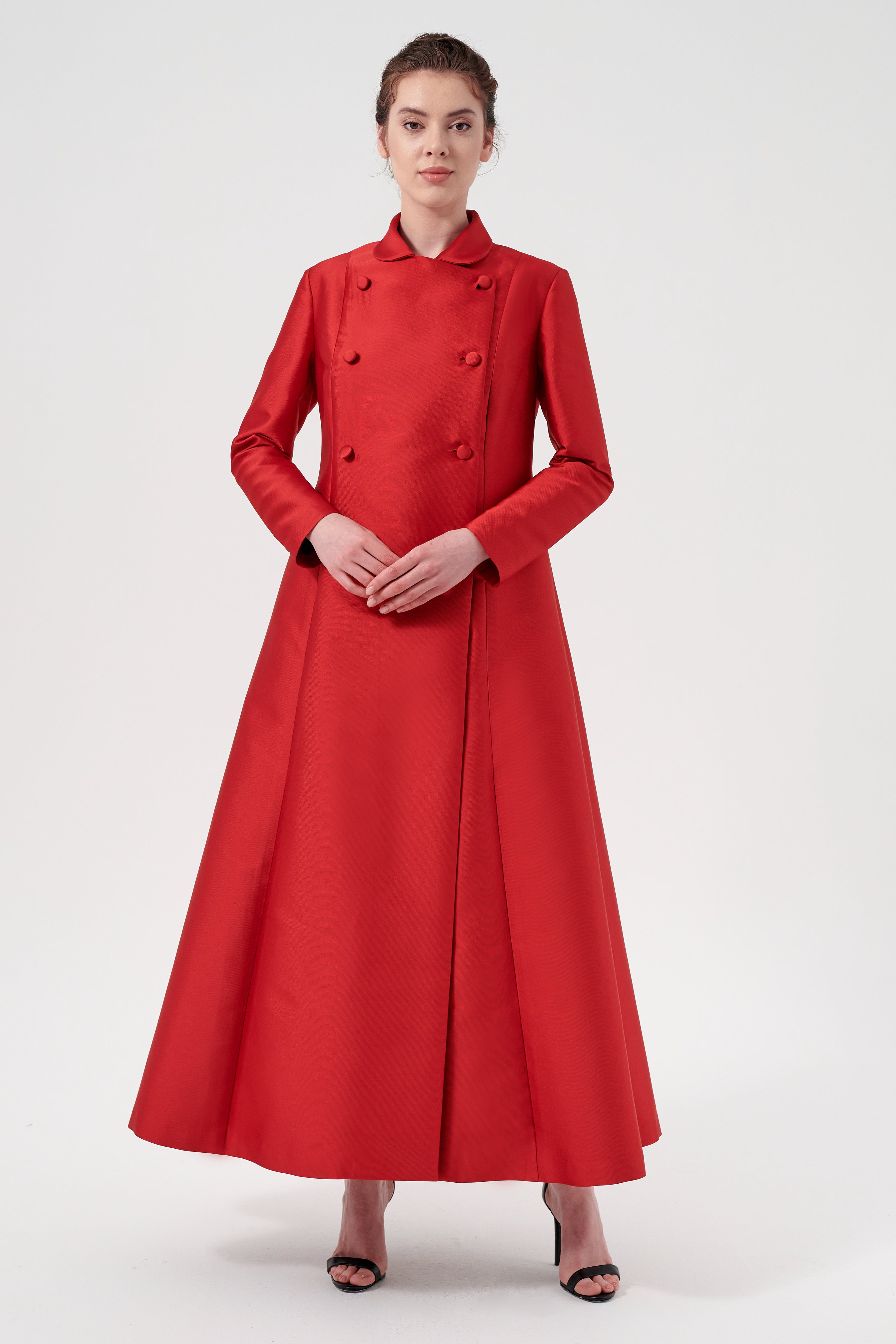 Two Side Slit Pockets, Long Sleeve Midi Length Buttoned, Double-Breast John Paul Ataker Two Side Slit Pockets, Long Sleeve Midi Length Buttoned, Double-Breast John Paul Ataker