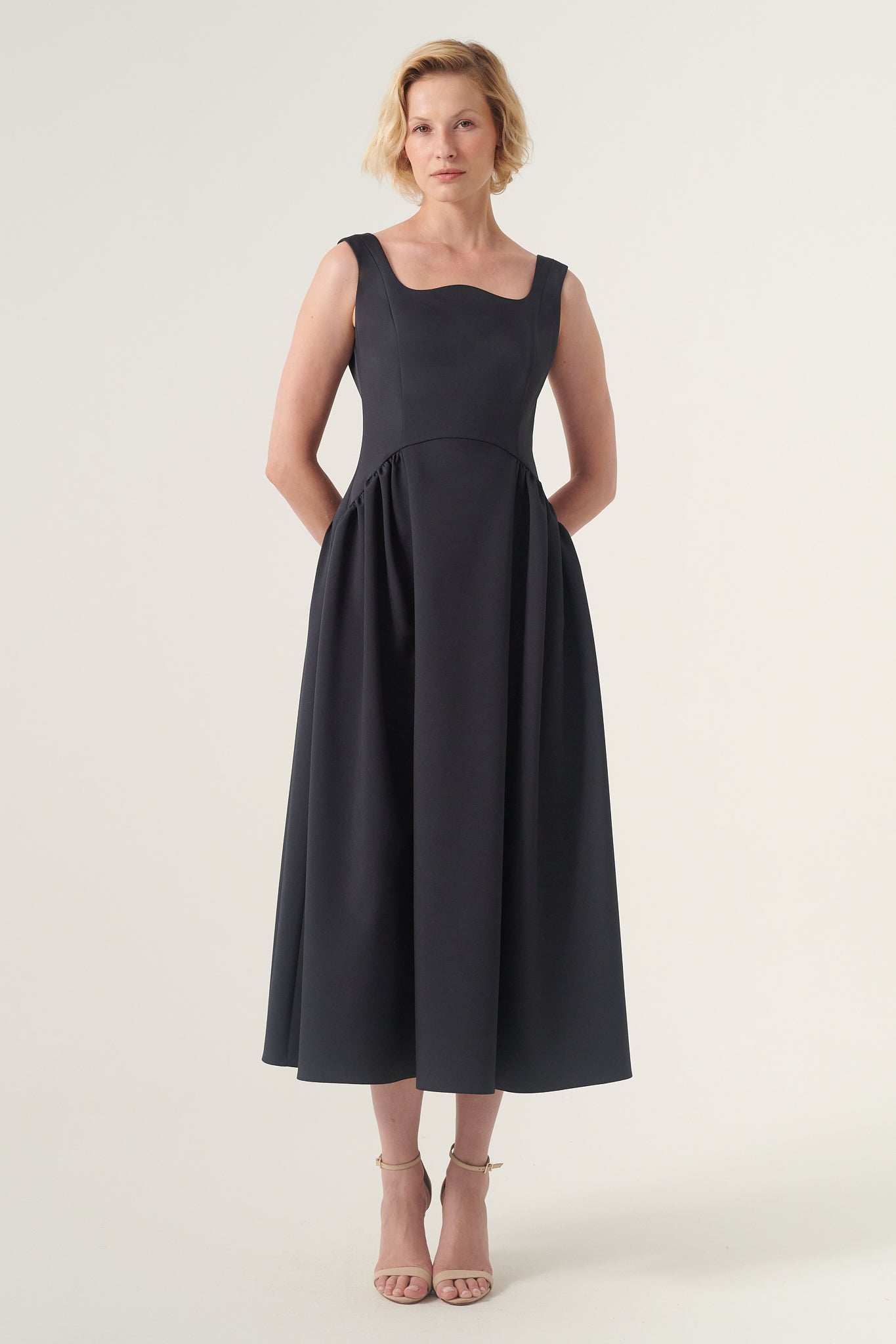 Square neck A-line midi dress John Paul Ataker Square neck A-line midi dress John Paul Ataker