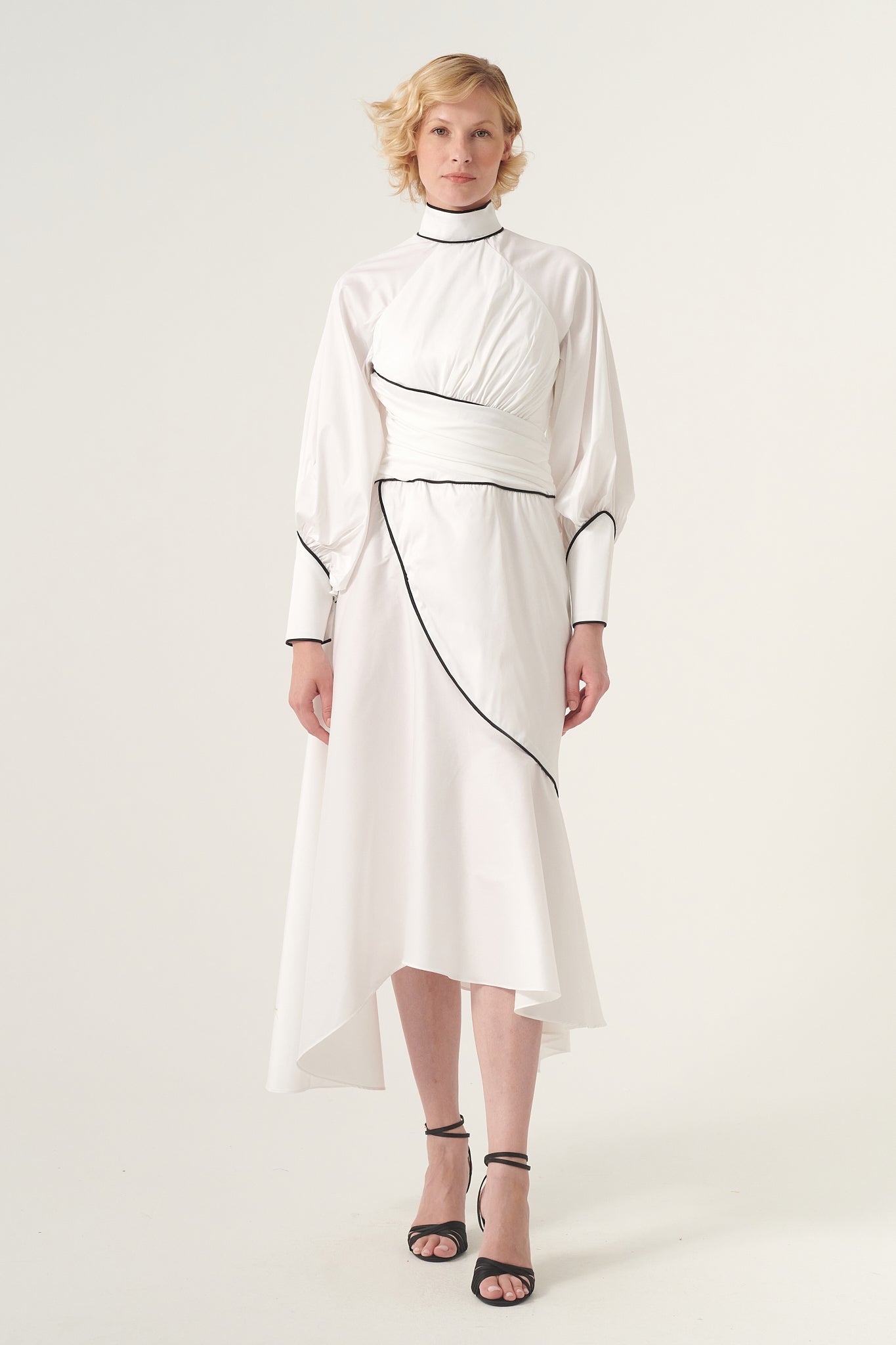 long sleeve asymmetric hem dress ASOS Design - One Sleeve High Neck Maxi Dress - Women - Viscose/Polyester - 6 US
