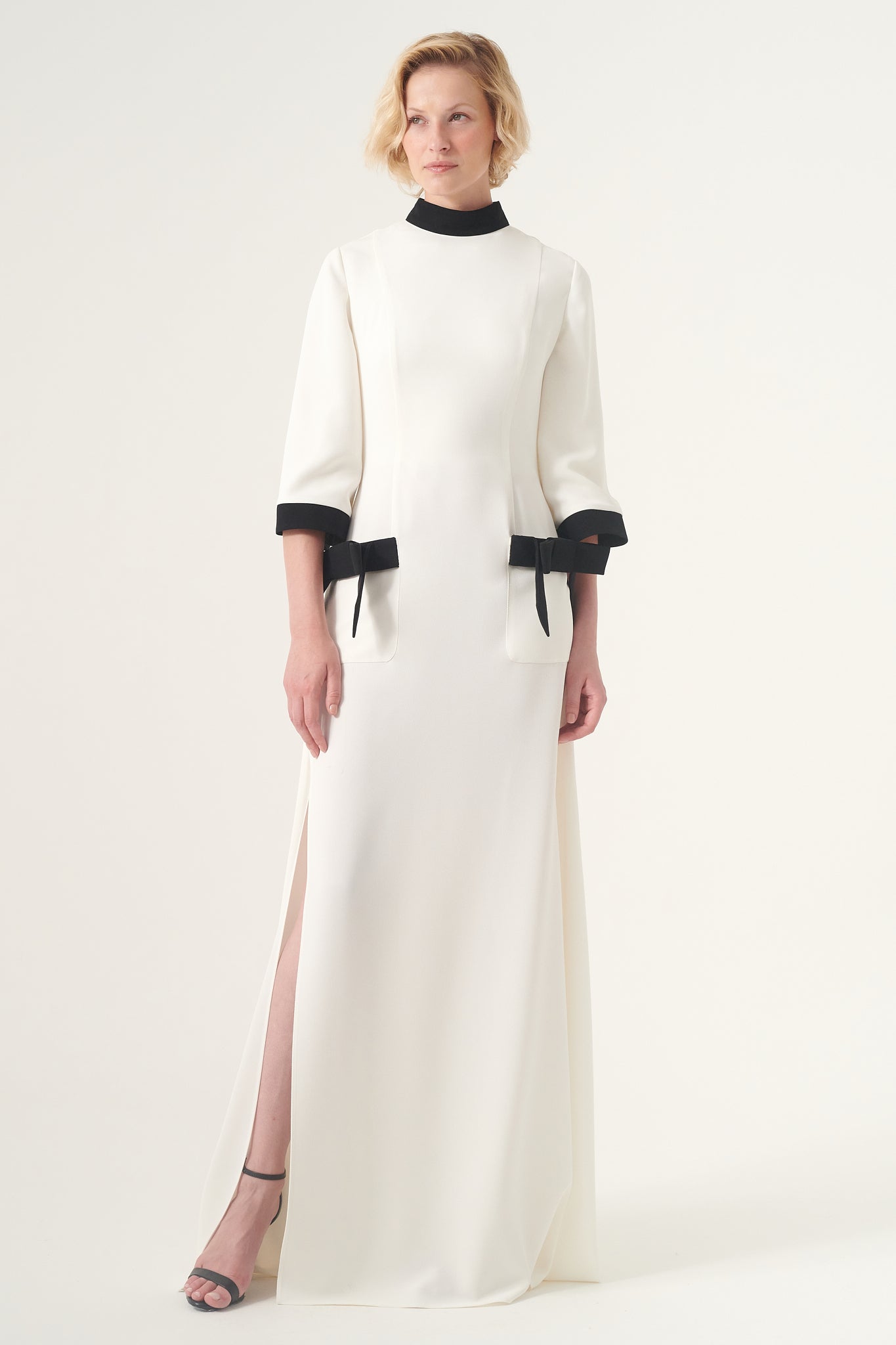 High neckline flowy silhouette long dress John Paul Ataker High neckline flowy silhouette long dress John Paul Ataker