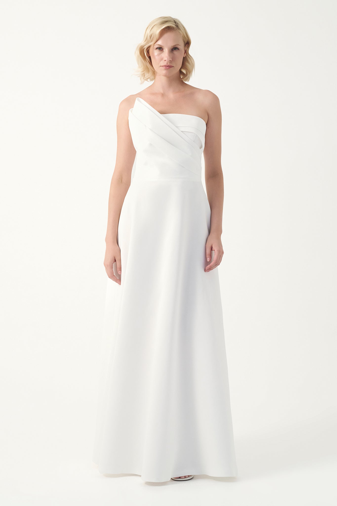 Asymmetric Draped A-Line Long Gown John Paul Ataker Asymmetric Draped A-Line Long Gown John Paul Ataker