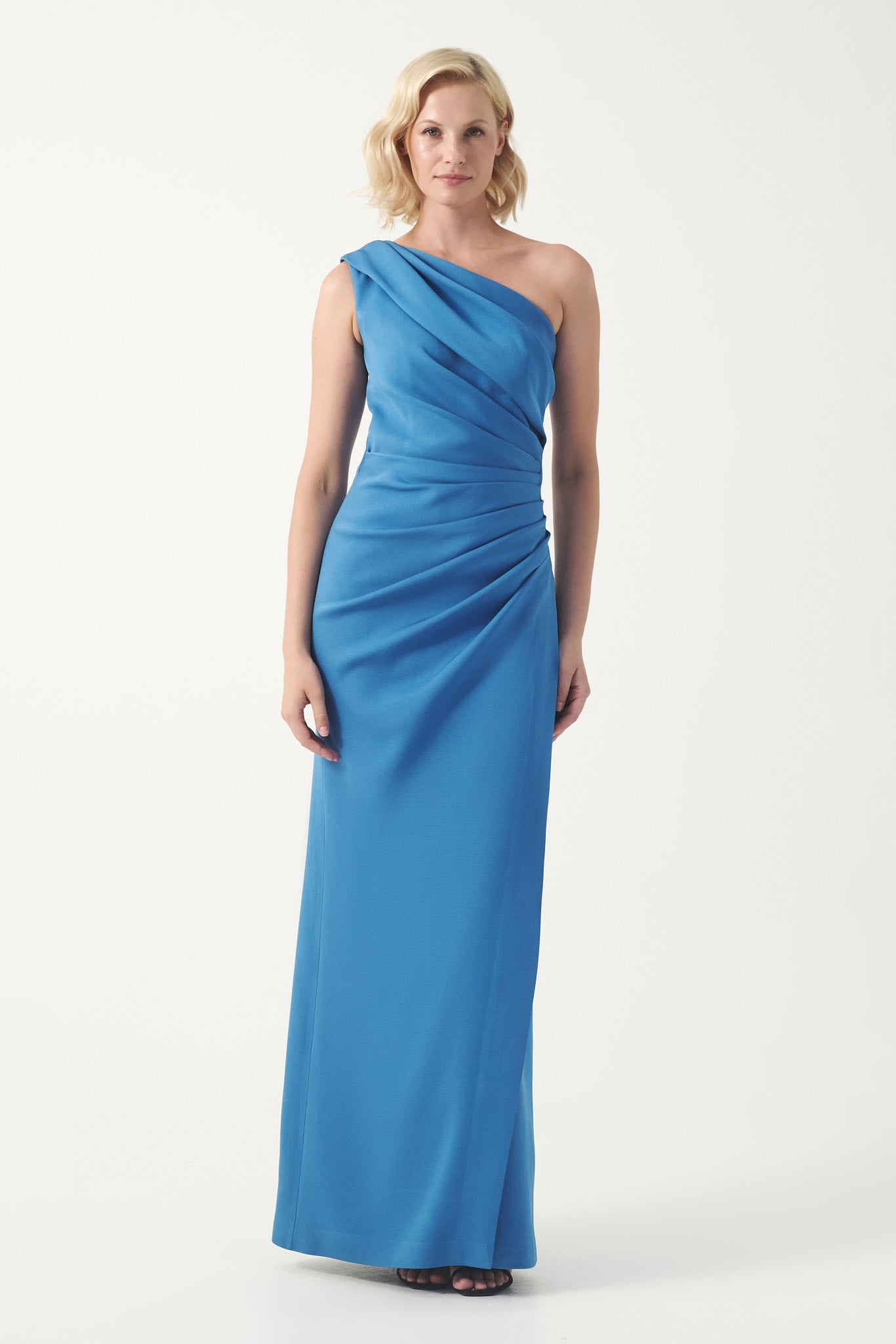 Asymmetric Draped Gown Lime Asymmetric Draped Gown Lime