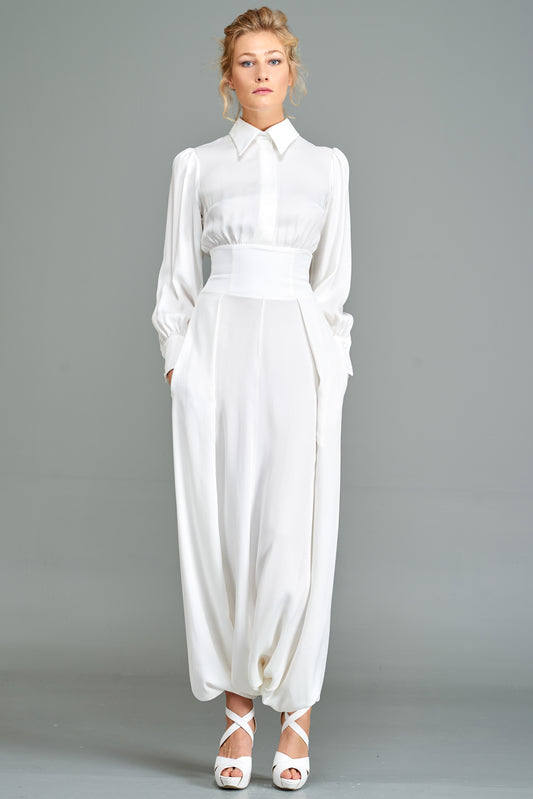 High-Neck Casual Jumpsuit