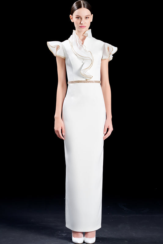 Organza Structured Long Dress