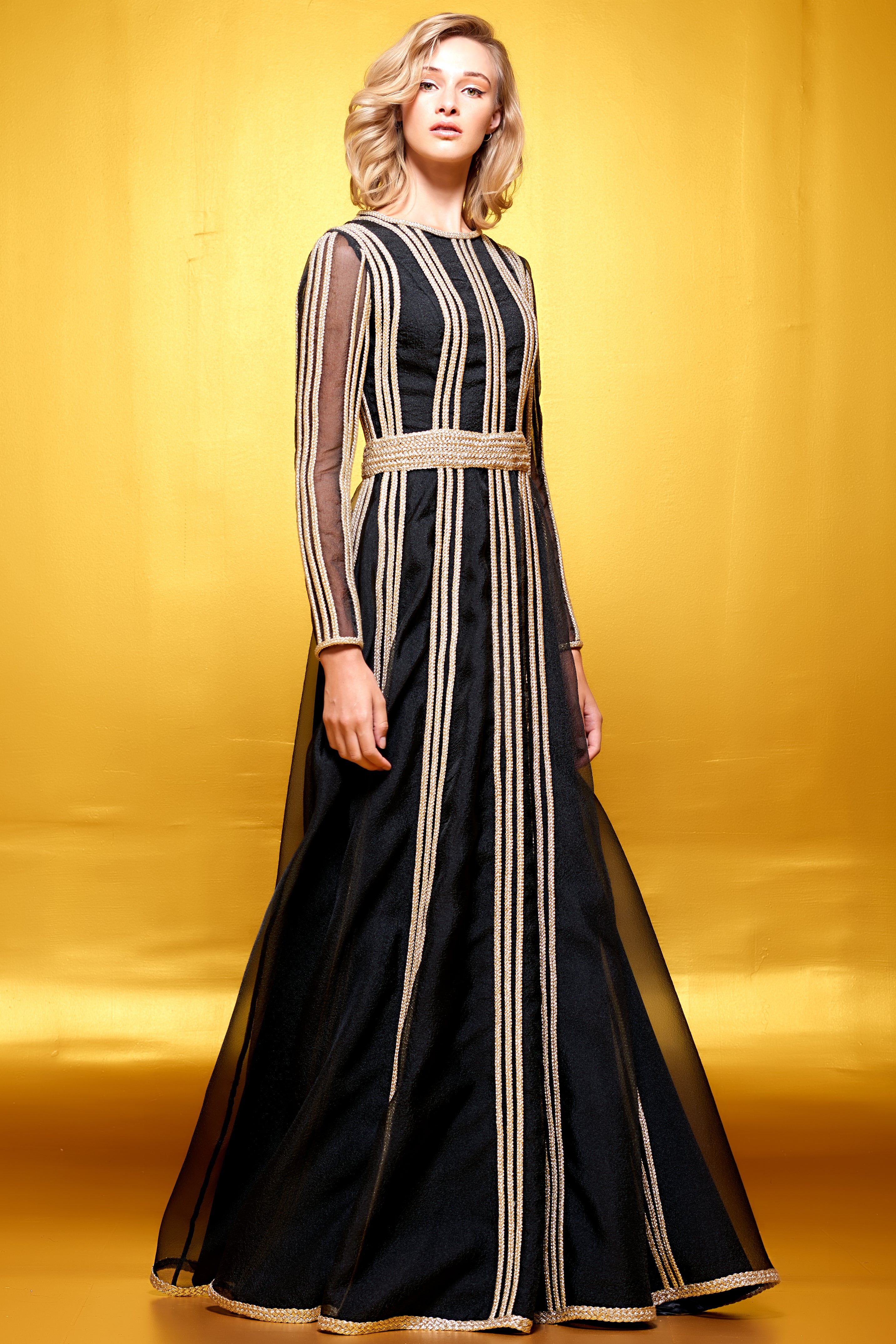 Metallic Cord Detailed Organza Long Dress John Paul Ataker Metallic Cord Detailed Organza Long Dress John Paul Ataker