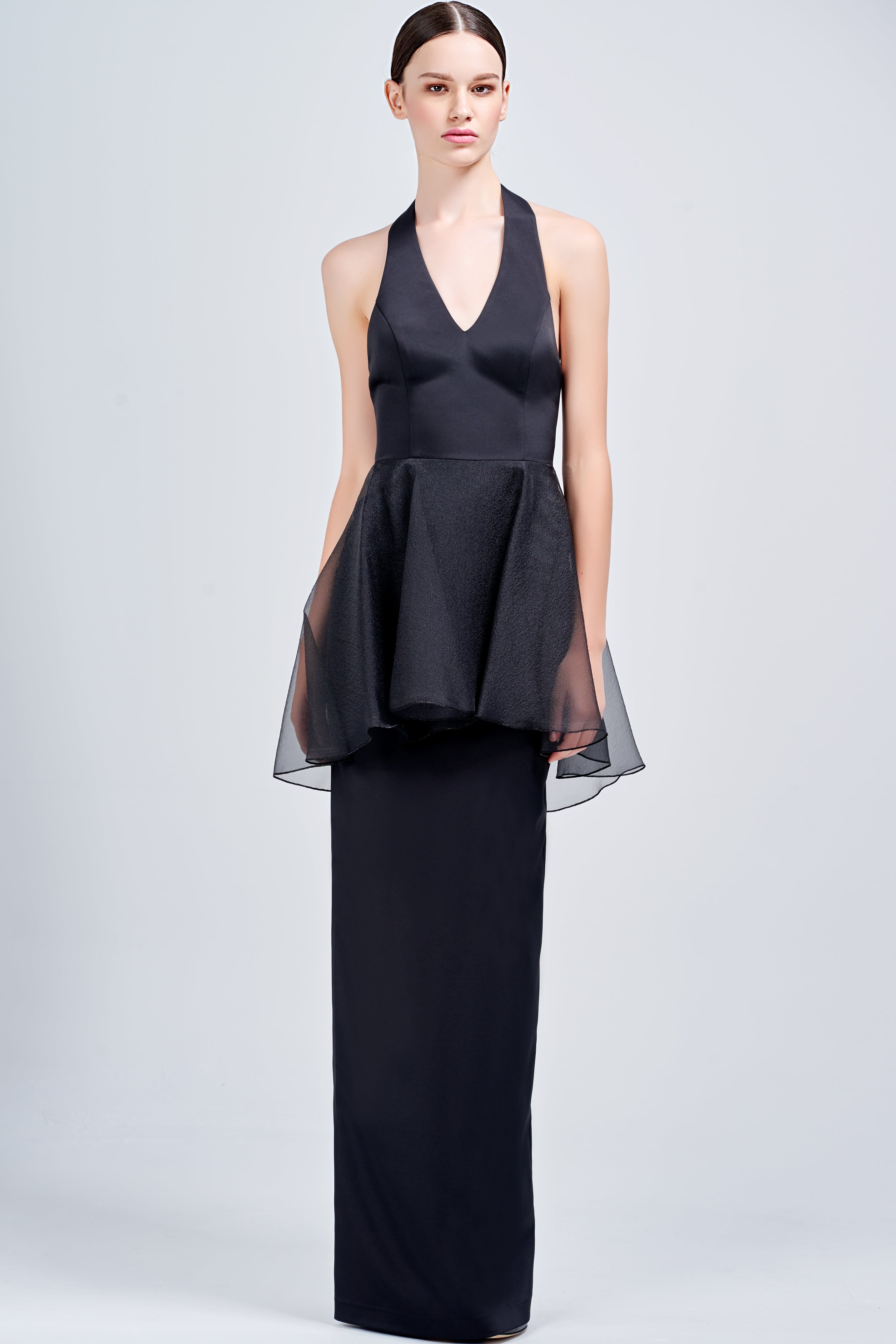 Organza Peplum Long Dress John Paul Ataker Organza Peplum Long Dress John Paul Ataker
