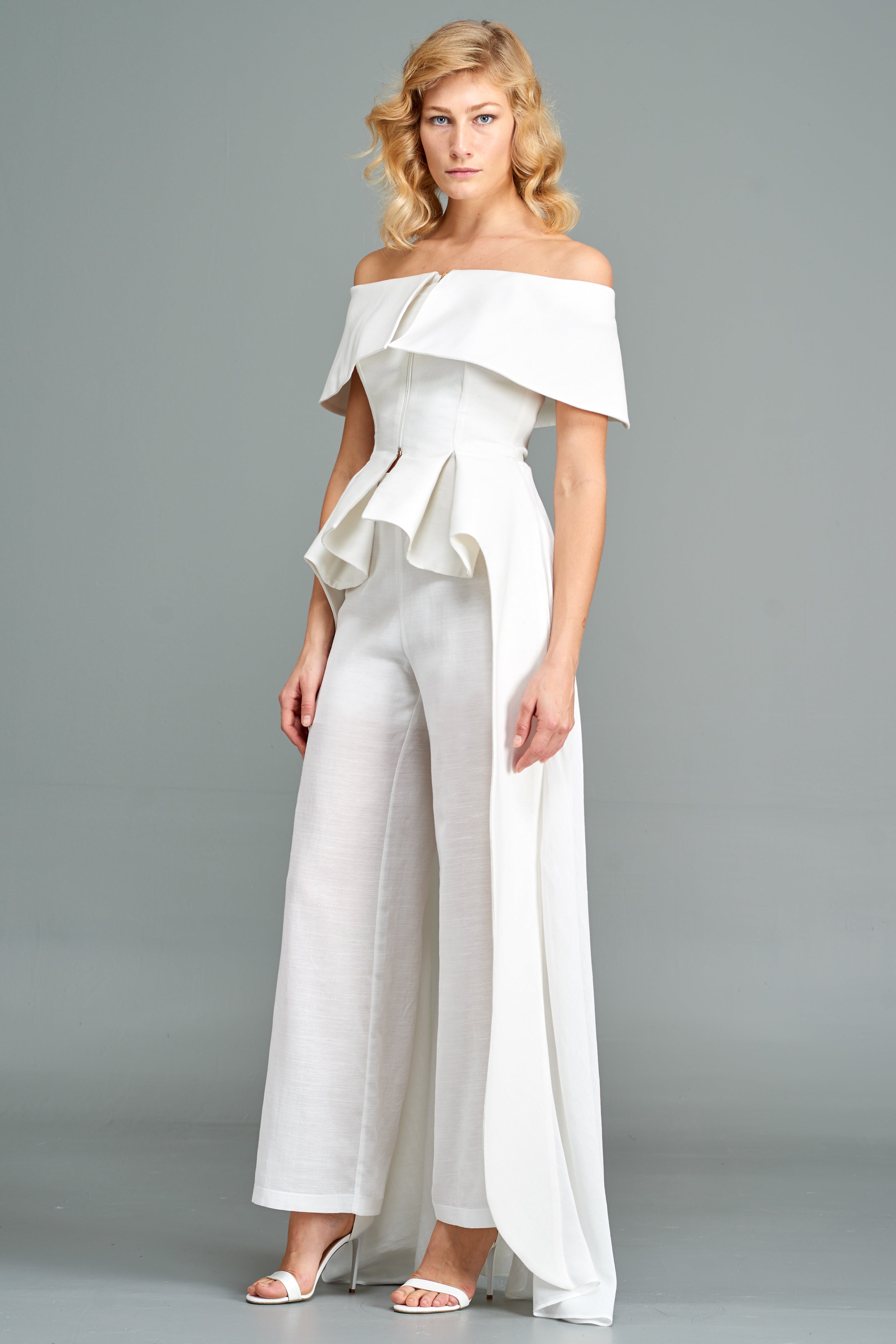 High-Low Peplum Top with Pant – John Paul Ataker