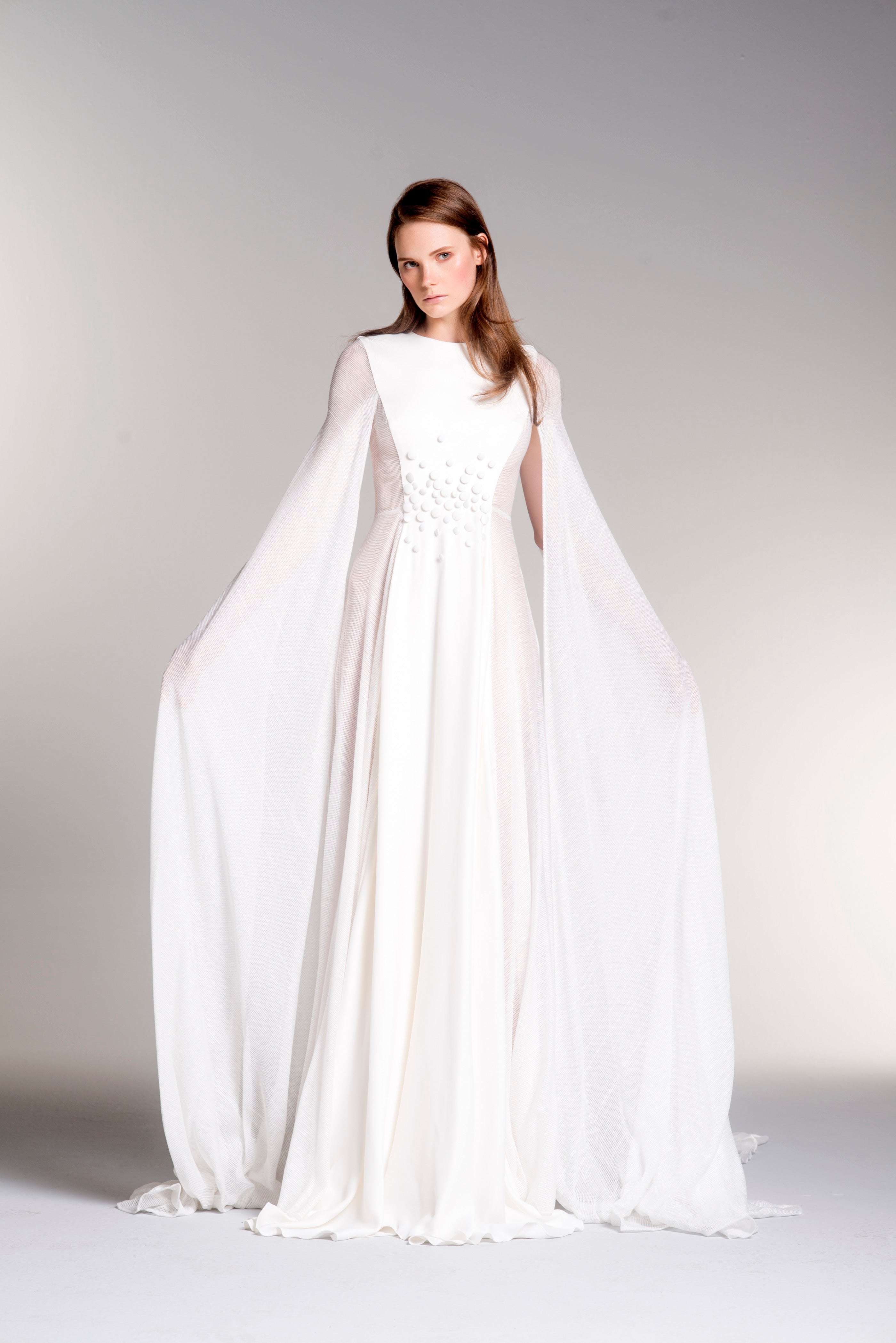 Button Detailed Viscose Cape Dress John Paul Ataker Button Detailed Viscose Cape Dress John Paul Ataker