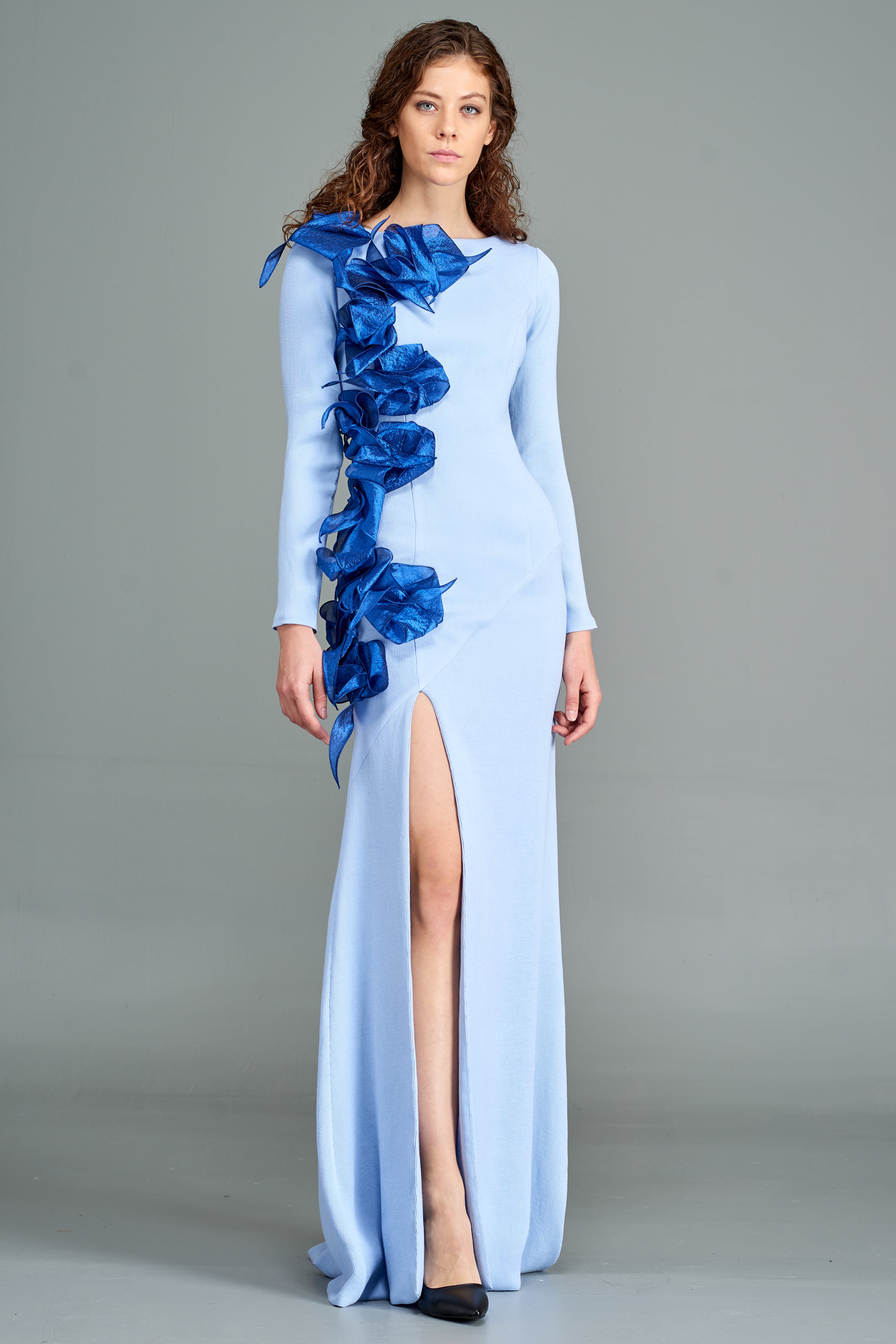 Long Sleeve Fitted Dress with Slit Long Sleeve Fitted Dress with Slit