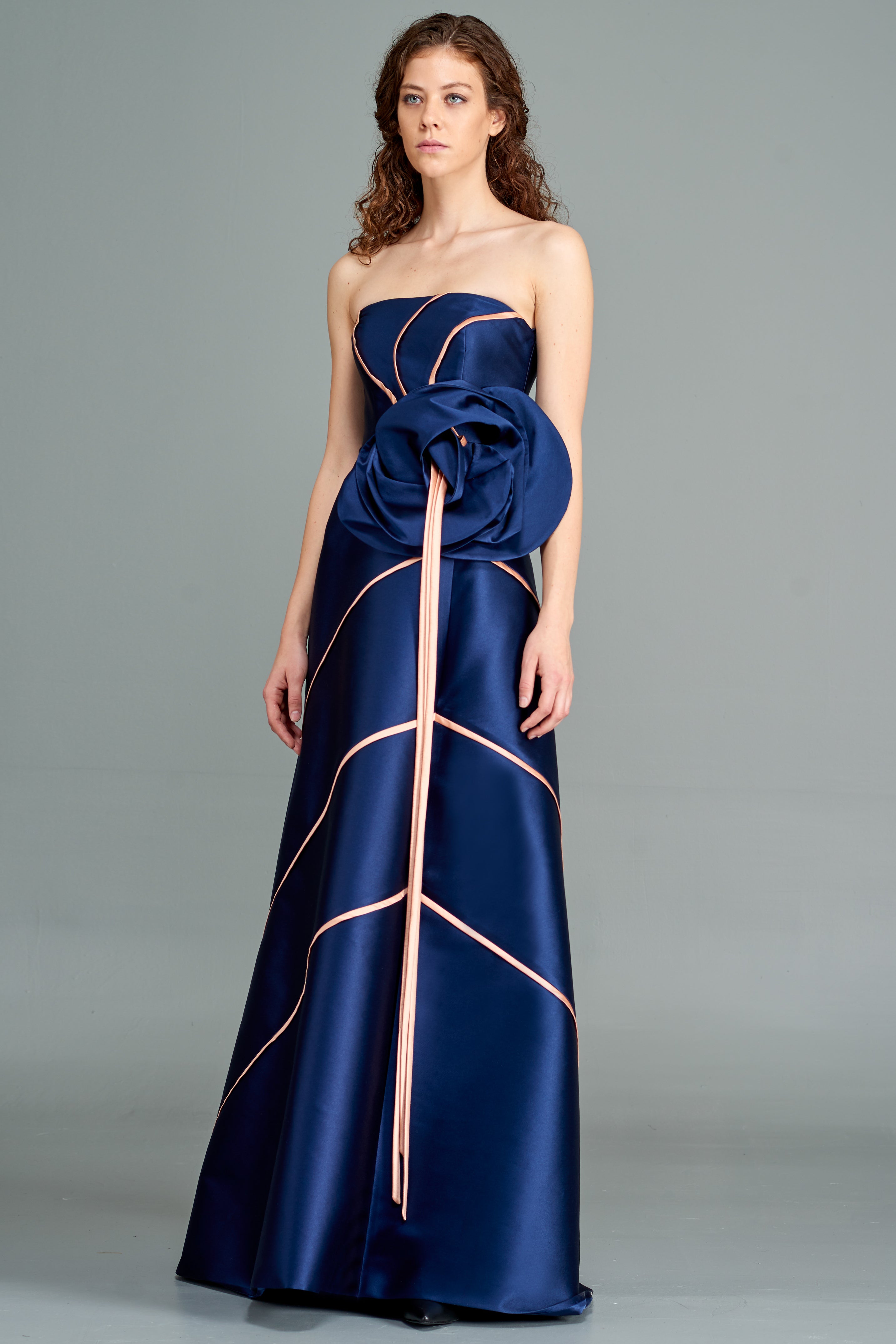 silk taffeta cocktail dress Women's Butler A-line Pleated Chest Taffeta Silk Midi Dress XS/S/M/L/XL Black/Pink/Brown MEAN BLVD Customize / Brown