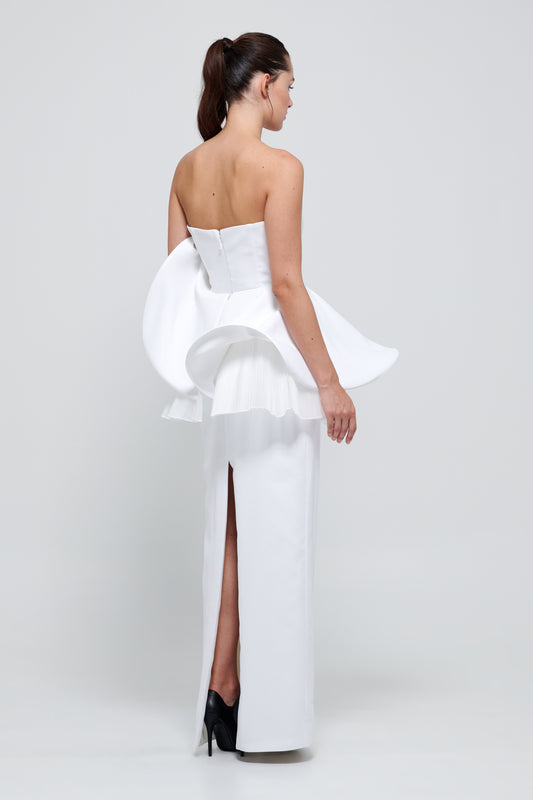 Strapless Long White Dress