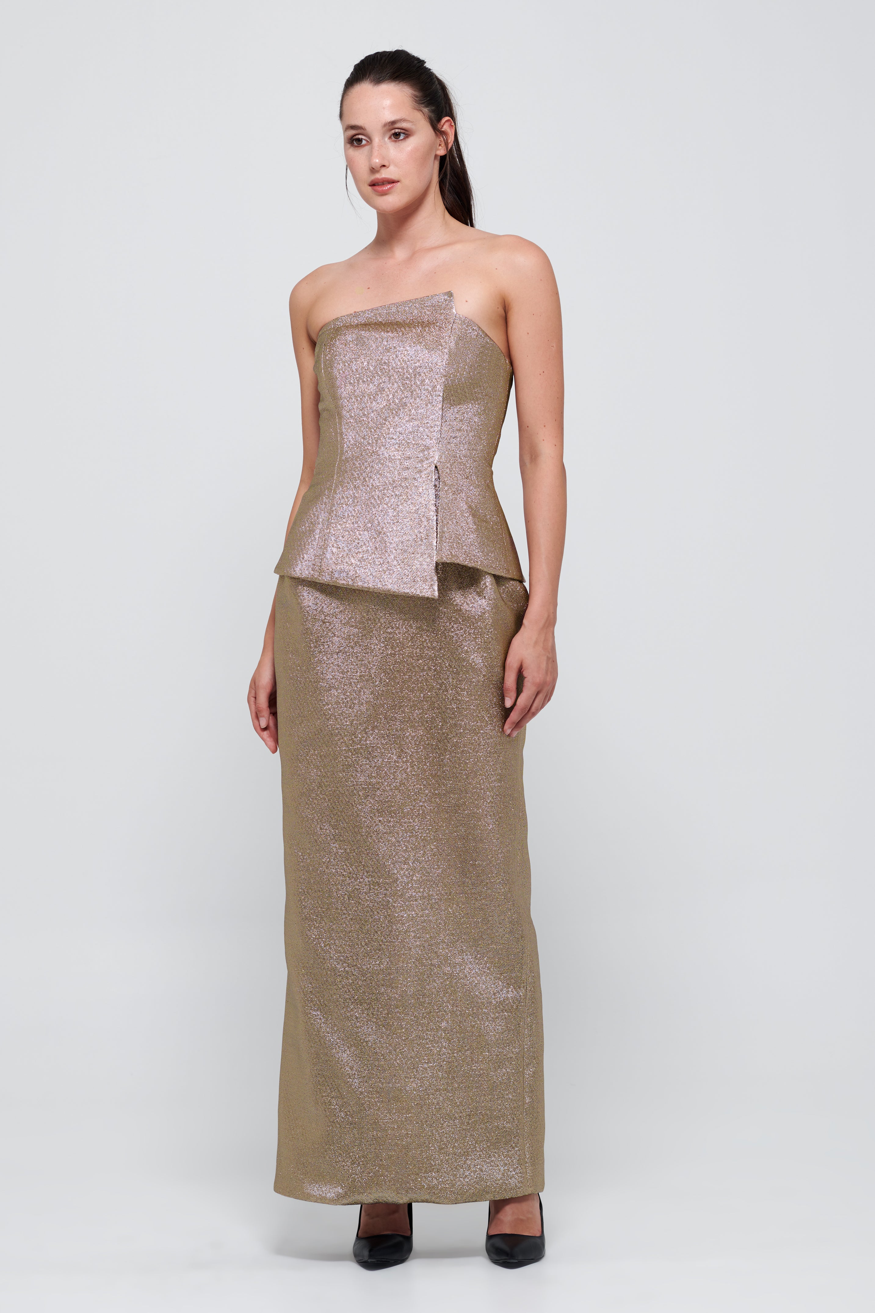 Peplum Detail Long Gown John Paul Ataker Peplum Detail Long Gown John Paul Ataker