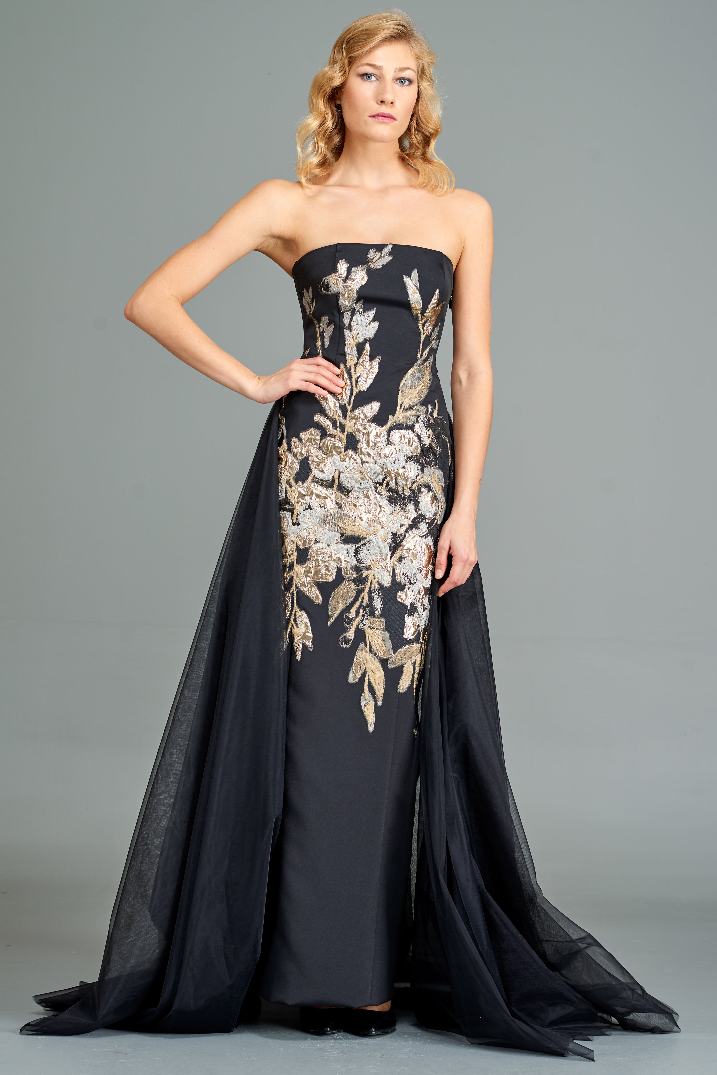 Floral Applique Gown John Paul Ataker Floral Applique Gown John Paul Ataker