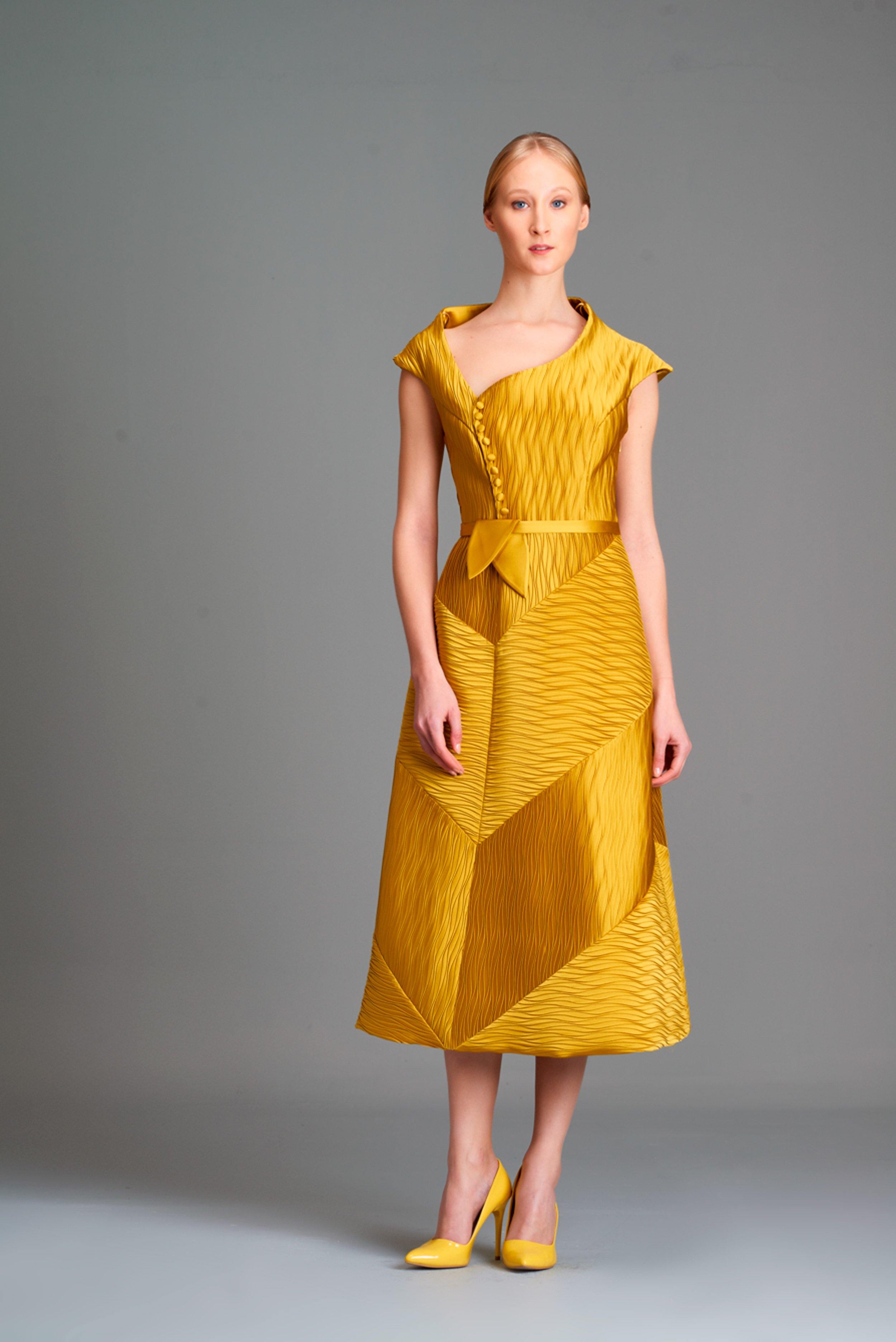 Pleated Satin Asymmetric Midi Dress John Paul Ataker Pleated Satin Asymmetric Midi Dress John Paul Ataker
