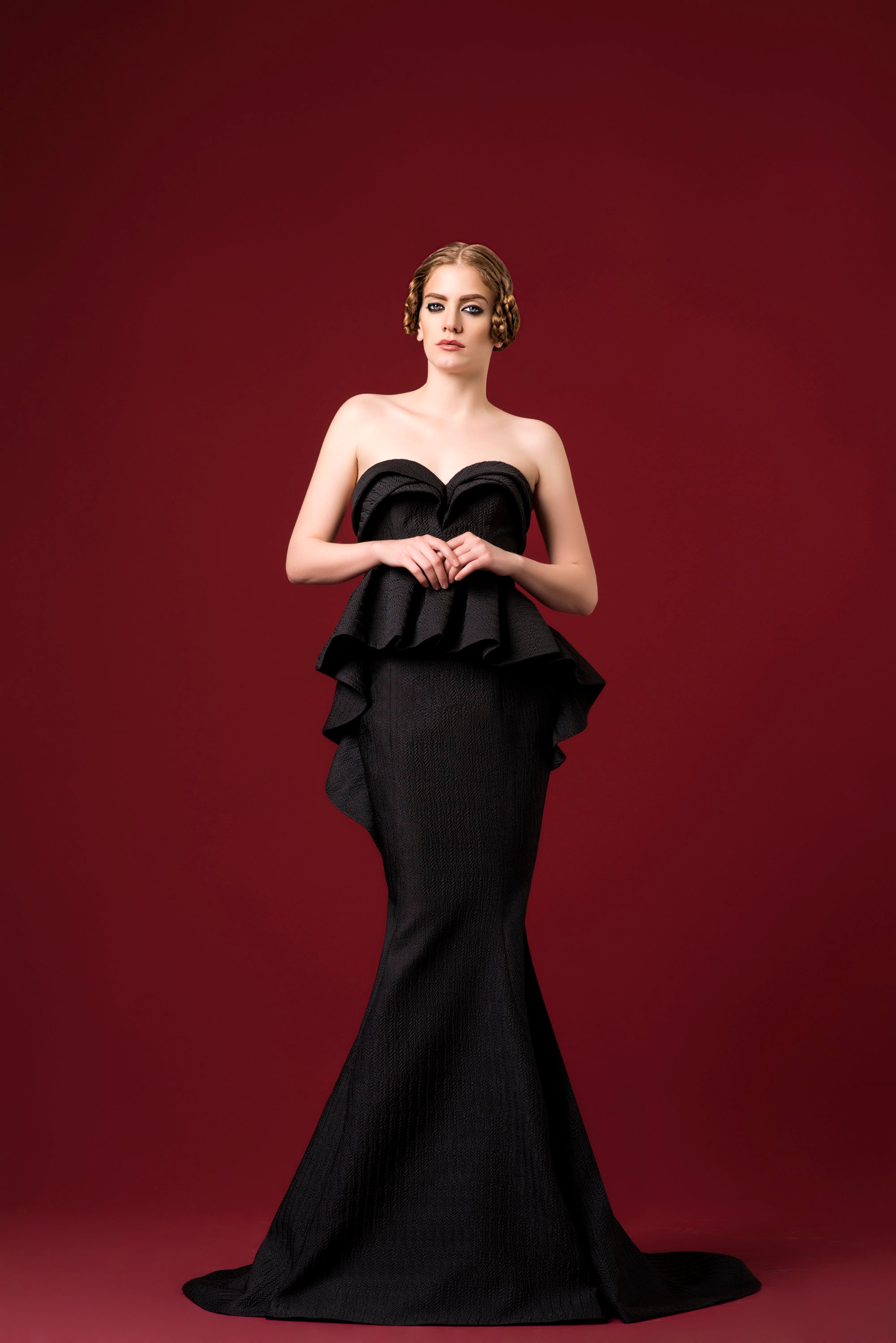 Structured Peplum Detailed Jacquard Mermaid Dress John Paul Ataker Structured Peplum Detailed Jacquard Mermaid Dress John Paul Ataker