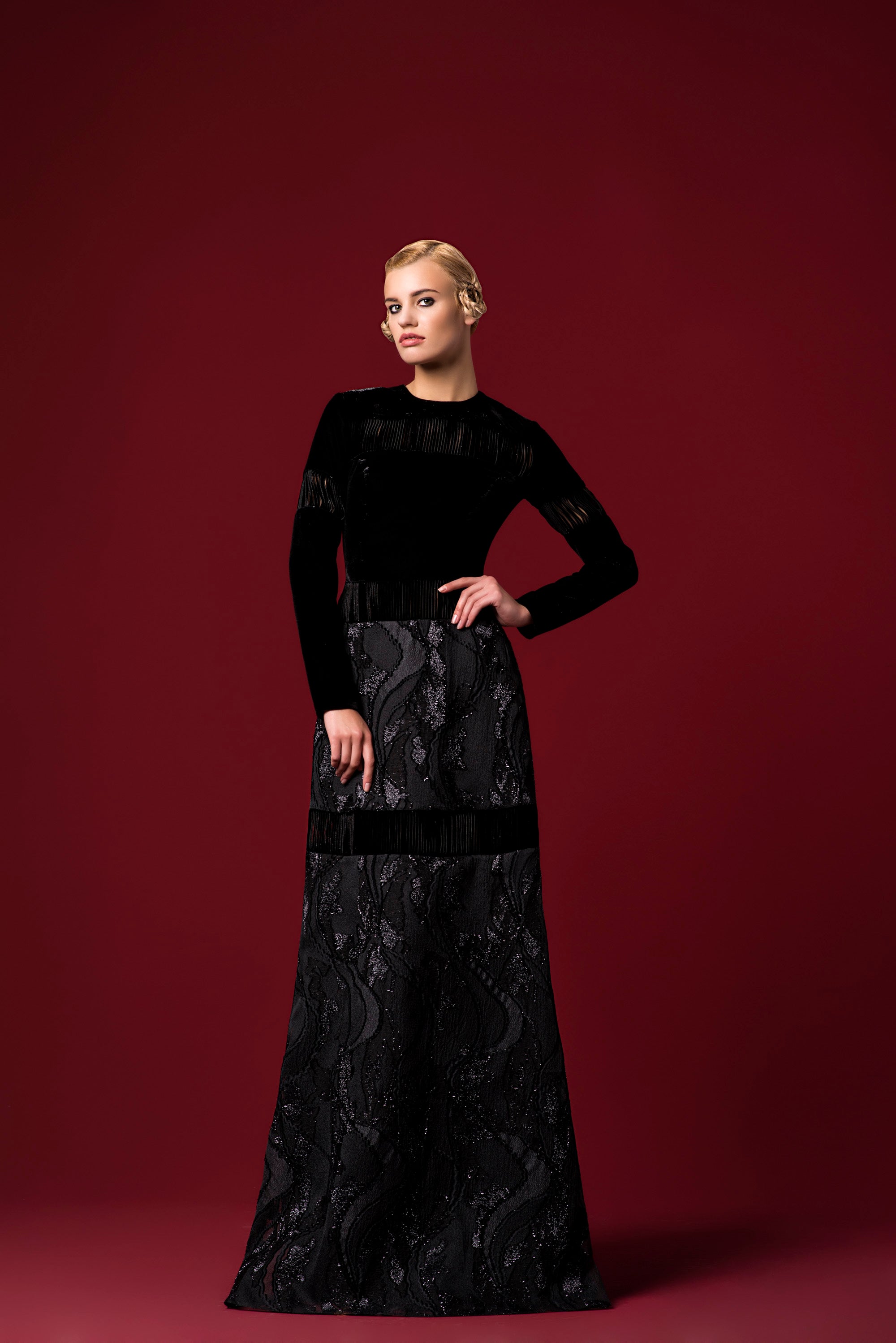laser cut maxi dress Cato Fashions