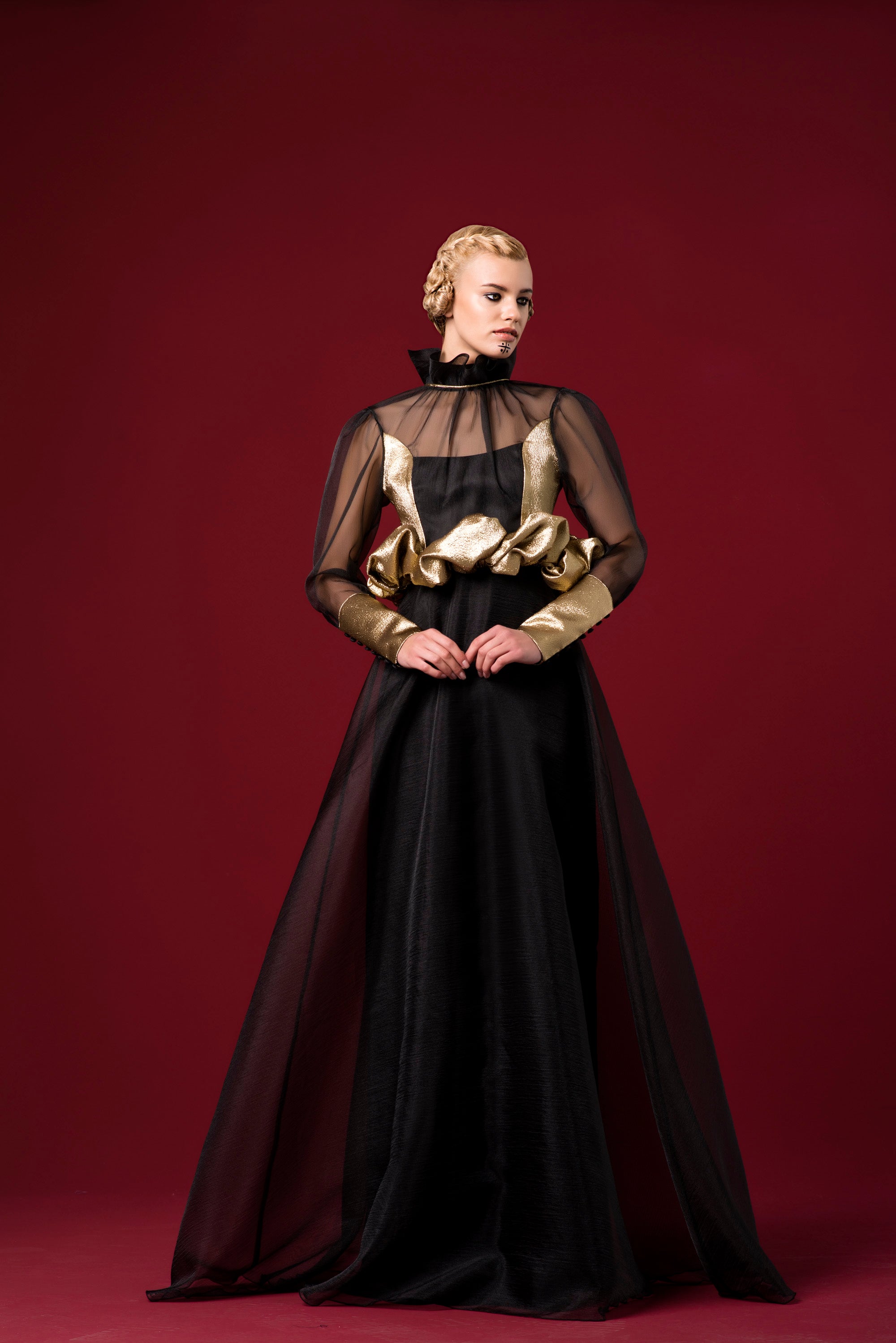 Metallic Jacquard Structured Organza A-Line Dress John Paul Ataker Metallic Jacquard Structured Organza A-Line Dress John Paul Ataker