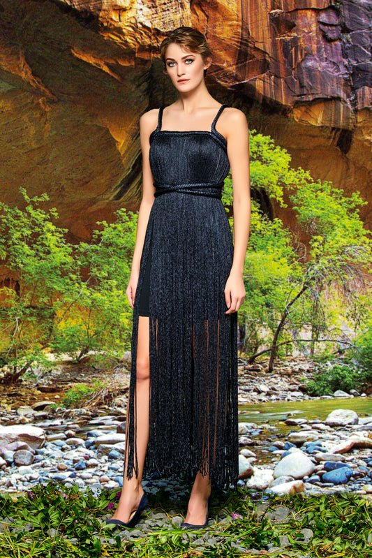 Double-Faced Viscose Short Dress