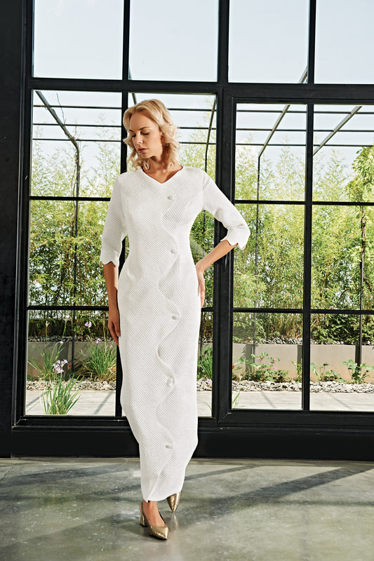 Curvy Patterned Long Dress