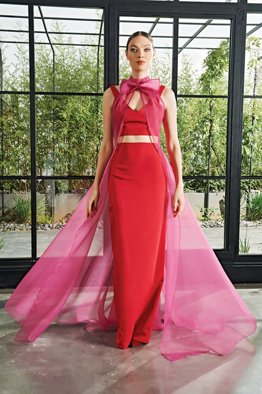 Fitted Cut-Out Shaped Long Dress