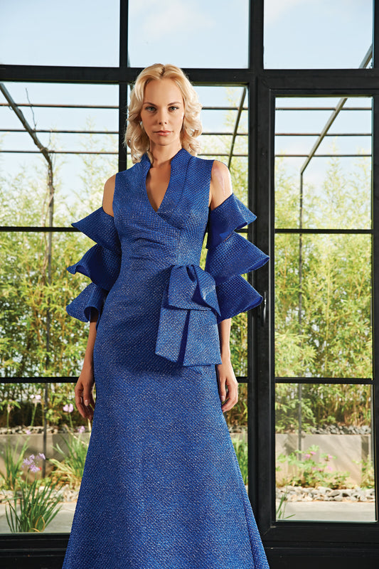 Ruffled Detail Long Dress