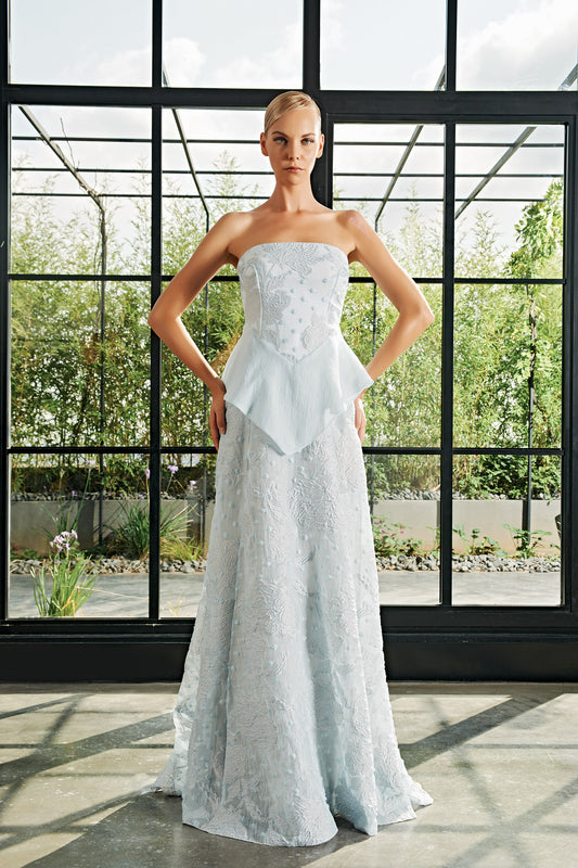 Floral Jacquard Long Dress