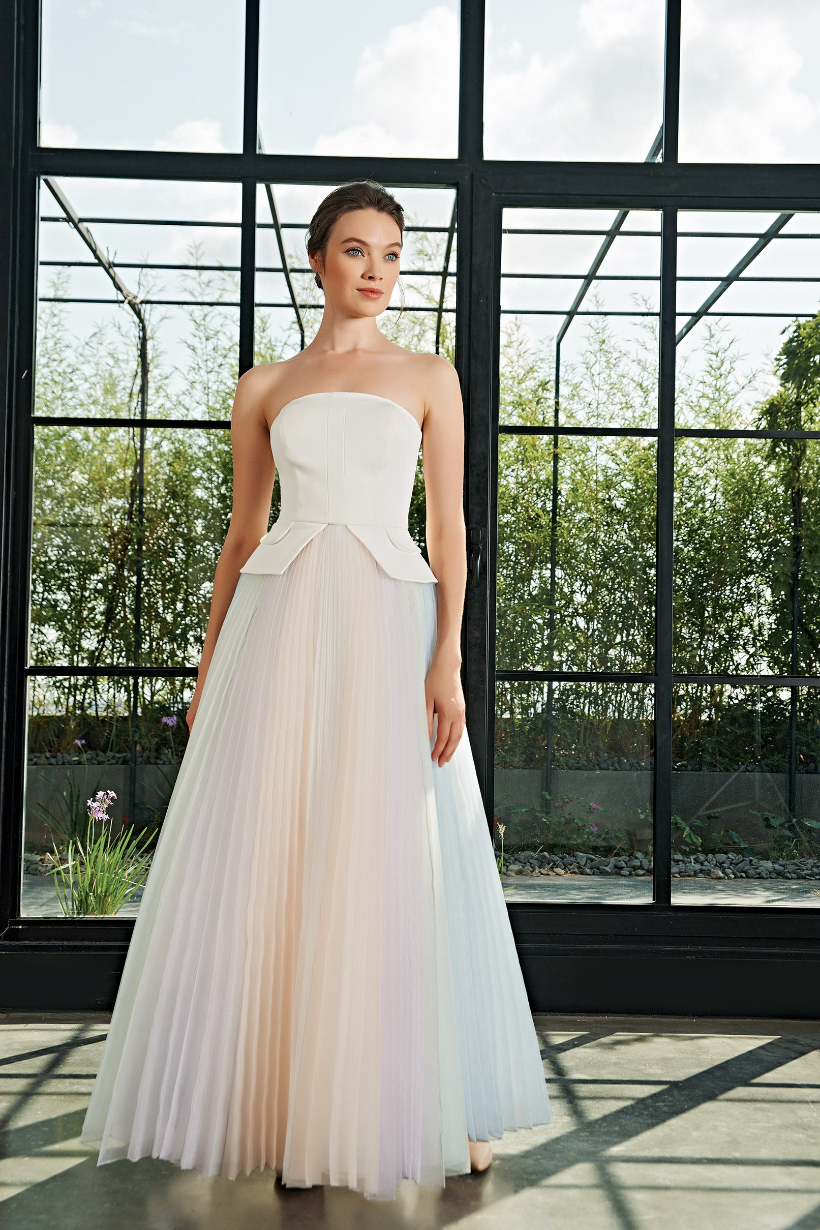 organza design dress Organza midi dress with crystals THE 2ND SKIN CO