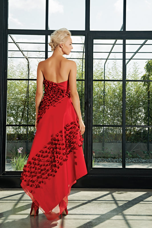 3D Flower Long Dress