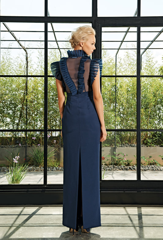 Pleated Organza Bodice Dress