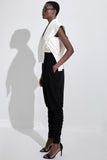 Structured Button Top and Shalwar Pant