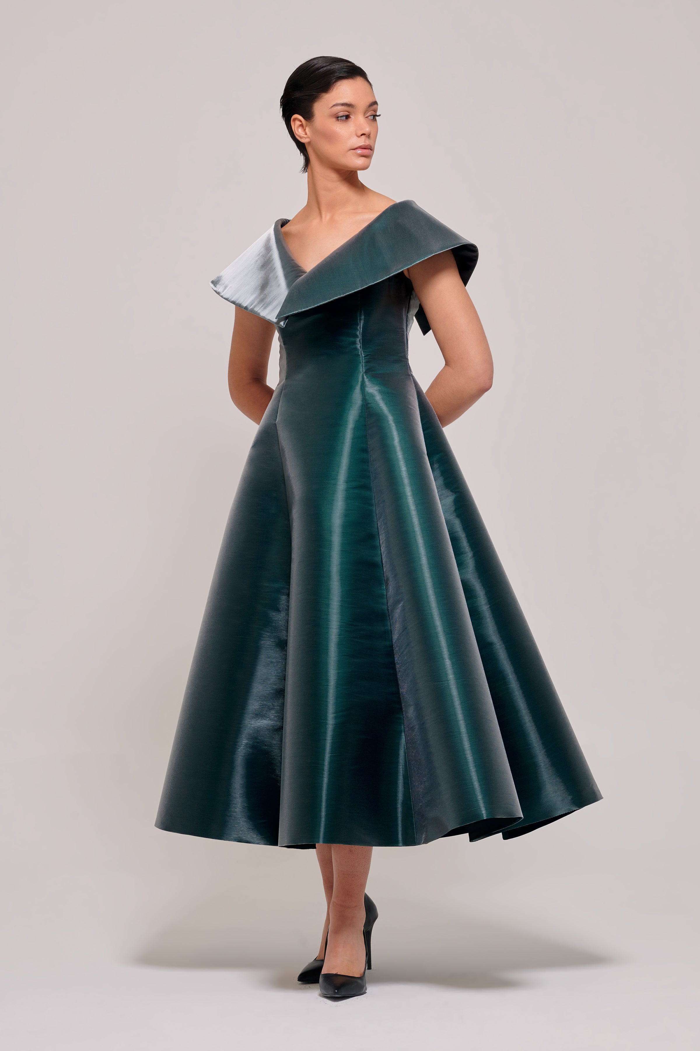Emerald Midi Length Sleeveless Gown – John Paul Ataker Emerald Midi Length Sleeveless Gown – John Paul Ataker