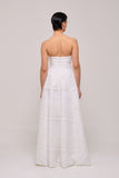 Strapless A-line Silhouette White Gown