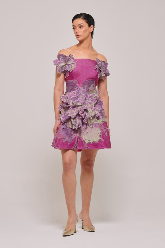 Three Dimensional Mini Cocktail Dress